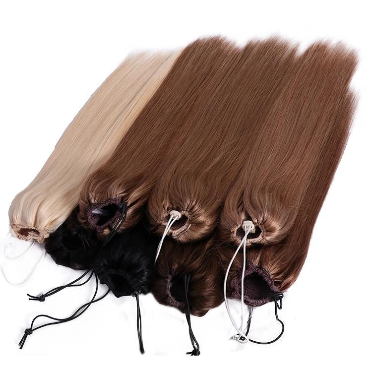 Wholesale Brazilian Cuticle Aligned Human Hair Clip in Ponytail Extension