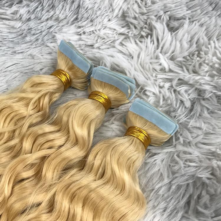 10A Deep Wave 100% Virgin Russian Human Hair Tape in Hair Extensions