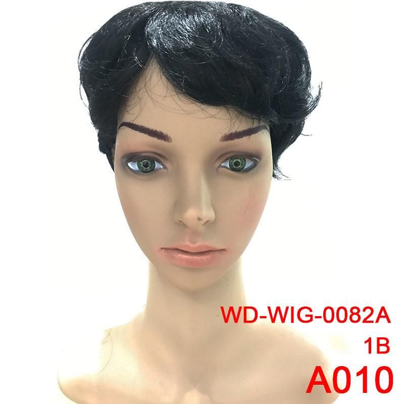 Short Curly Wigs Cute Blonde Black Synthetic Wig for Women Heat Resist Fiber