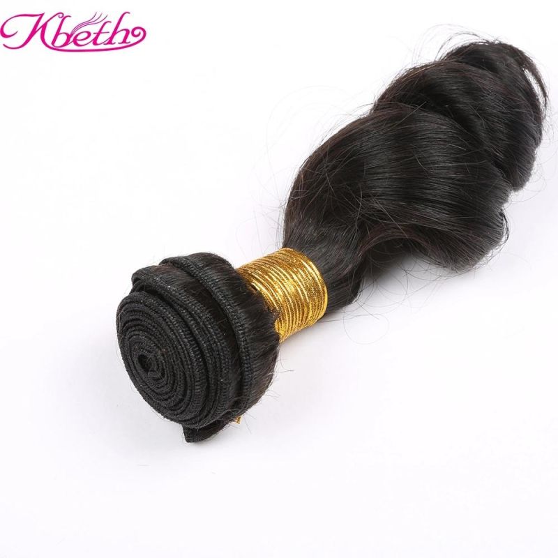 Kbeth Wholesale Bouncy Curl Weavon Pineapple Wave Virgin Hair Loose Deep Wave Bundles with HD Frontal Factory Supplier