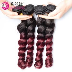 Customized Ombre 1b/99j Hair Weave Unprocessed Double Drawn Loose Wave Remy Vietnamese Human Hair Weaving