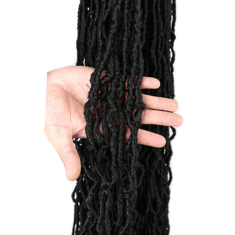 36 Inch Soft Dread Crochet Hair Goddess Faux Loc Braids Synthetic Hair Nu Locs Hair Extensions