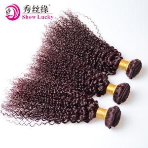 Remy Virgin Human Hair Weft Hair Weave Bundles Red Mongolian Kinky Curly