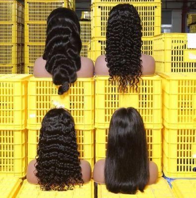 Glueless Front Full Lace Wig Wholesale Virgin 100% Cheap Short Brazilian HD Natural Full Lace Human Hair Wig for Black Women
