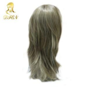 No Shedding Wavy Human Machine Made Indian Hair Wig