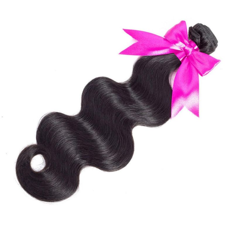 Brazilian Body Wave Hair Weave 3 Bundles with Closure Double Weft Remy Human Hair Bundles