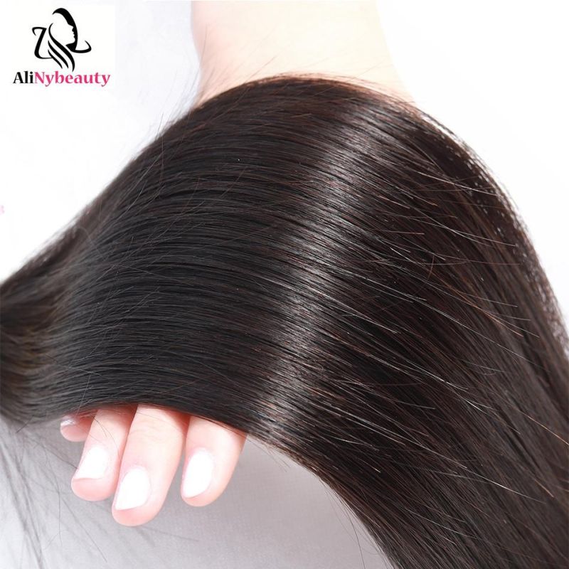 Double Drawn Bone Straight Peruvian 100% Human Hair Extension Cuticle Aligned Virgin Human Hair Wholesale Hair Supplier