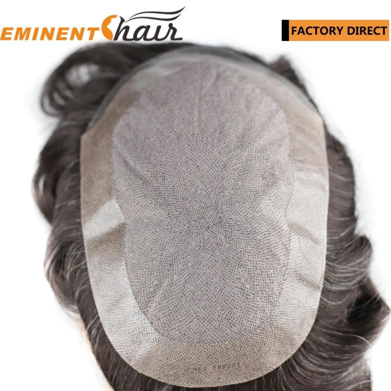 Hair Factory Silk Mono Virgin Hair Men′s Toupee