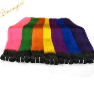 Cheap Dyed Virgin Hair Weft Natural Straight Remy Ombre Peruvian Human Hair