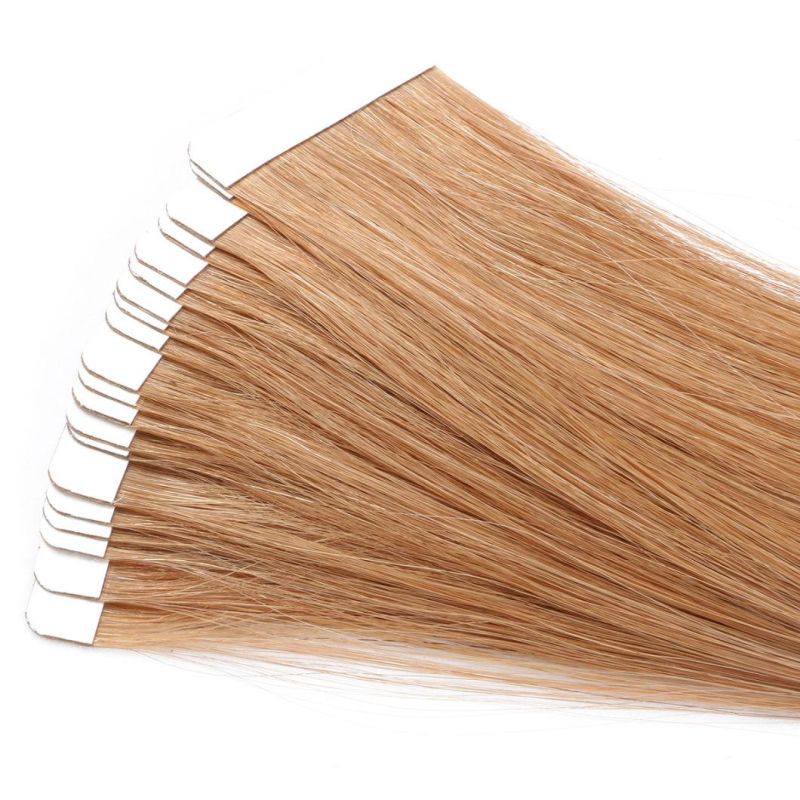 Remy Russian Tape Human Hair Extensions Invisible Adhesive PU Skin Weft Extension Real Hair