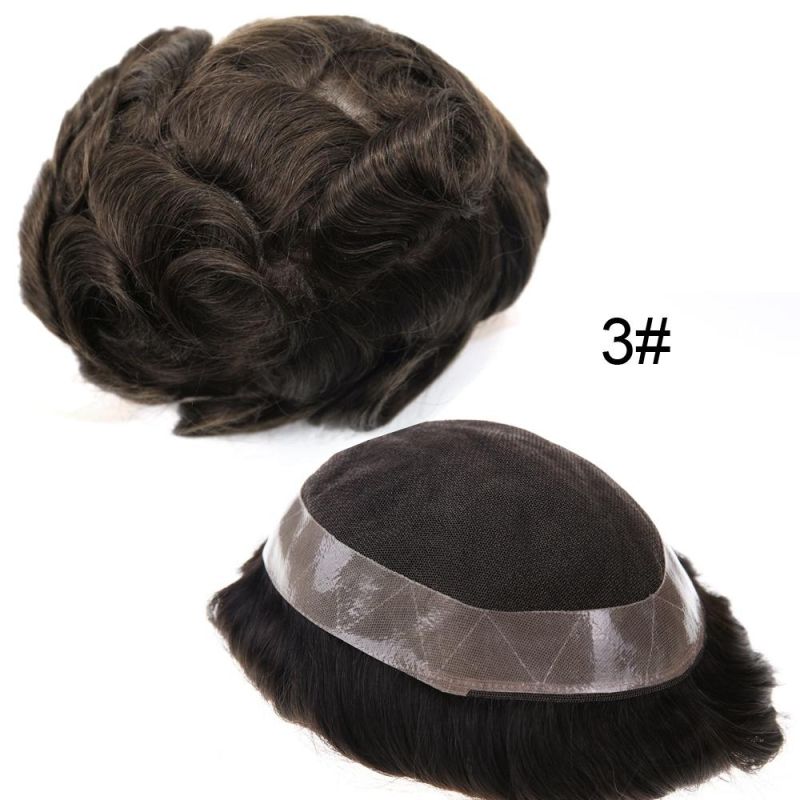 Kbeth High Quality Virgin Ultra Thin Skin Base Replacement Wig for Men Good Price Human Hair Mens Wig & Toupee Ready to Ship
