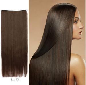 Synthetic Straight Mixed Color Hair Wigs Extension with 5 Clips
