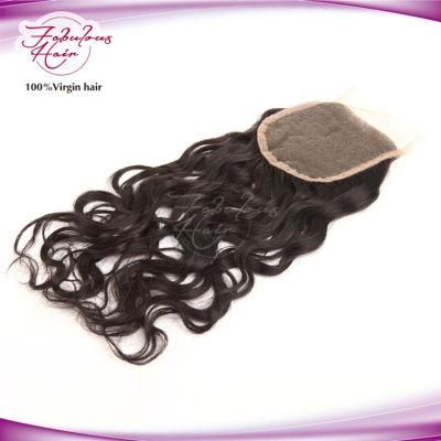 Virgin Indian Hair Natural Wave W Shape Lace Closure