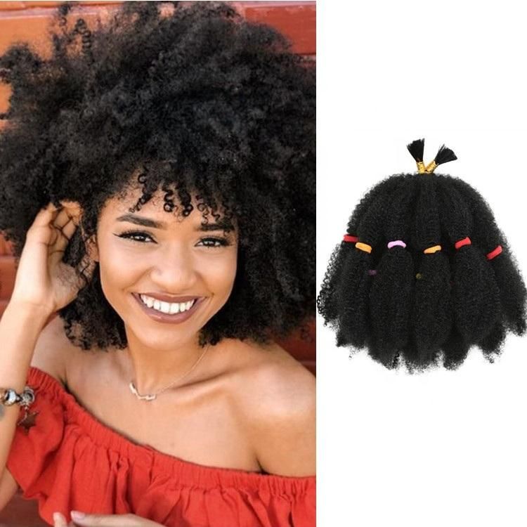 5PCS/Set Synthetic High Temperature Fiber Afro Marley Kinky Curly Crochet Braiding Hair Extension