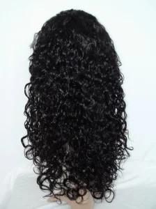 Natural Virgin Human Hair Full Lace Wig, Curly Hair Wig