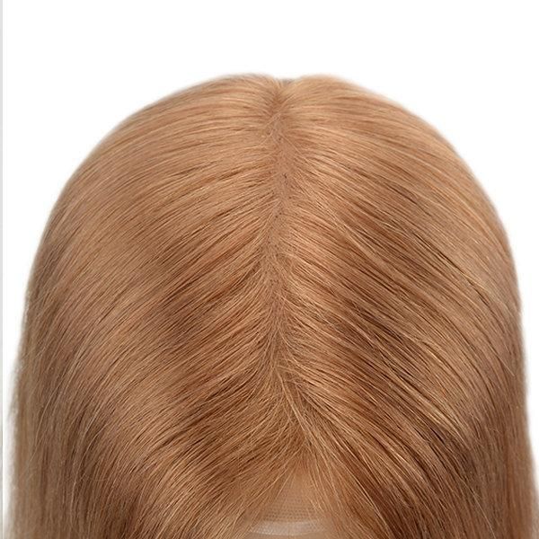 Mono with PU Gauze Around and French Lace Front Women’ S Natural Hair Toupee