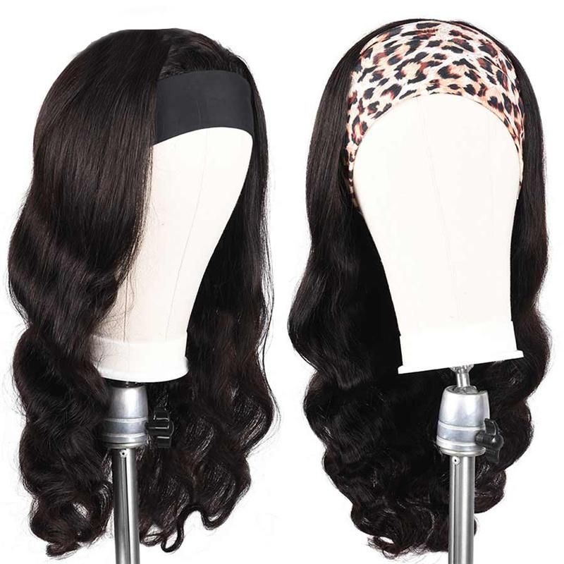 Wholesale Brazilian Virgin Cuticle Aligned Human Hair Wigs for Black Women Body Wave Headband Wig