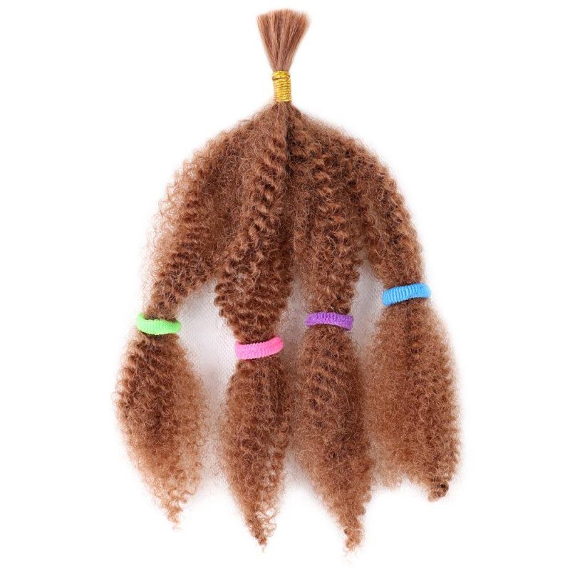 5PCS/Set Synthetic High Temperature Fiber Afro Marley Kinky Curly Crochet Braiding Hair Extension