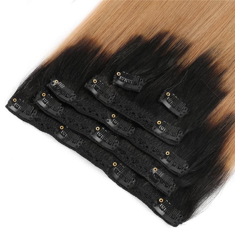 Unprocessed 100% Remy Cheap Double Drawn Cuticle Aligned Human Hair Clip in Hair Extension