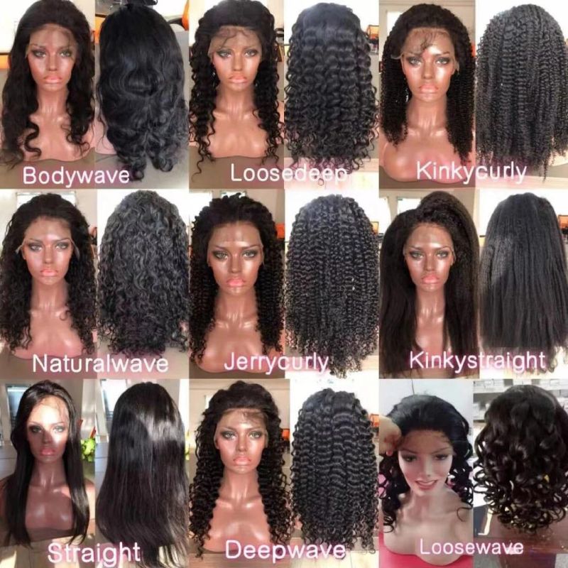 Factory Virgin Indian Colored 10A HD Glueless Water Wave Full Lace Front Wigs