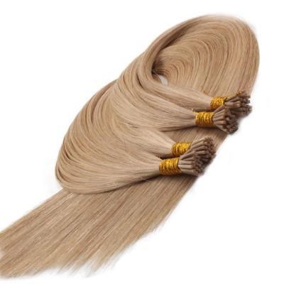Kinky Curly Human Hair 4b 4c I Tip Microlinks Brazilian Virgin Hair Extensions Hair Bulk Natural Black Color Hair for Women