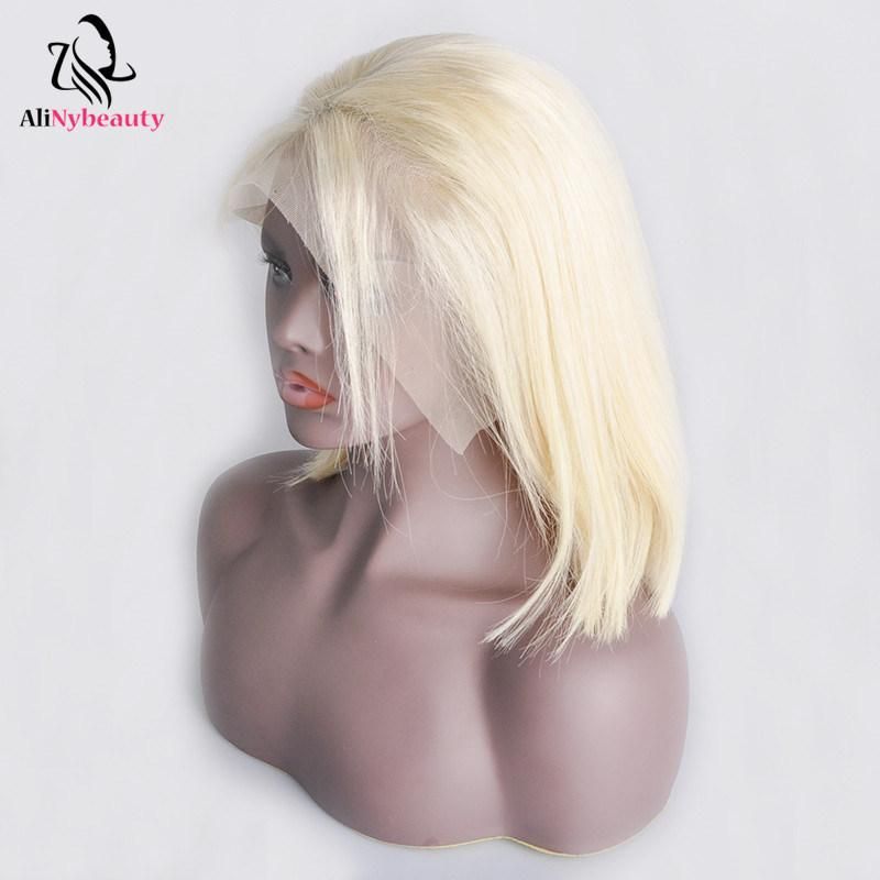 Alinybeauty 100% Human Hair Bob Wig Lace Front Wig