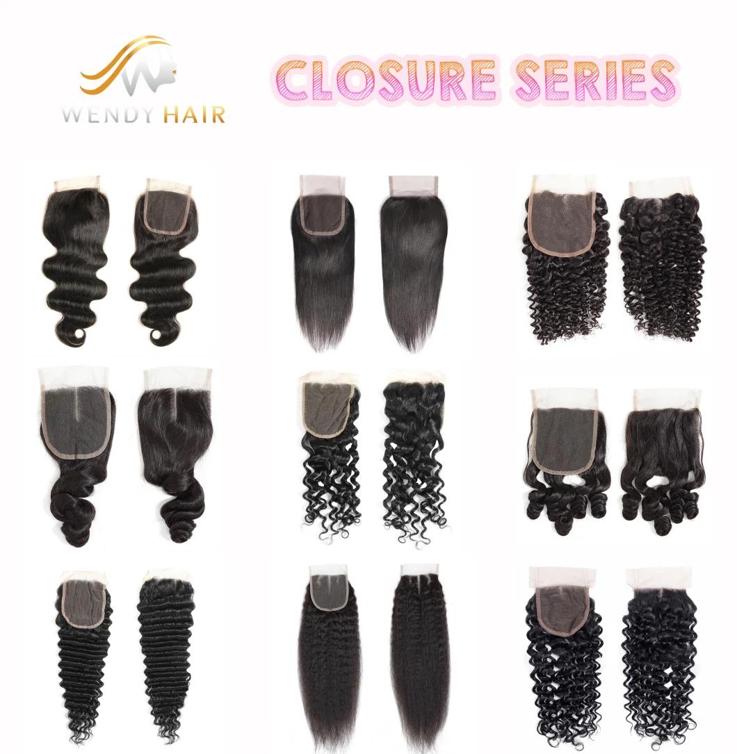 Human Hair for Sale Unprocessed Virgin Hair Bundles with Frontals, Frontal Closure Hair 13X4