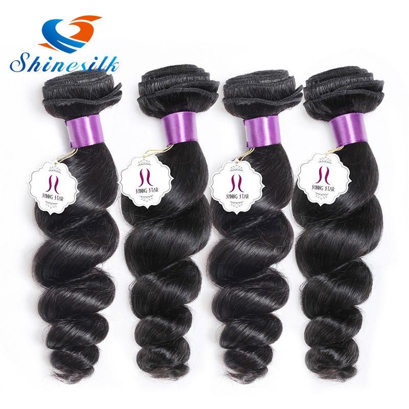 Loose Wave Brazilian Hair Weave Bundles Natural Color 100% Human Hair Weft