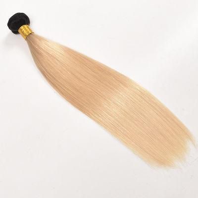 Hand Tied T1b/613 Remy Hair Blonde Color Straight Human Hair Bundles with Double Drawn for Women