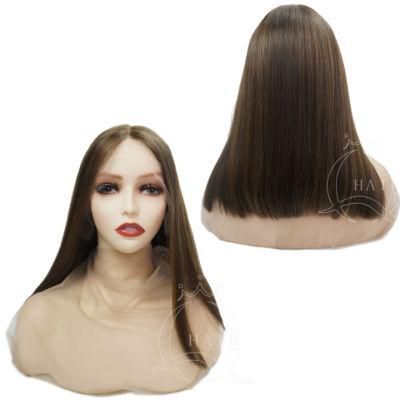 Best Quality Human Hair Made Invisible Knots Lace Wig Series Lace Top Wigs Brown Color Human Hair Wig