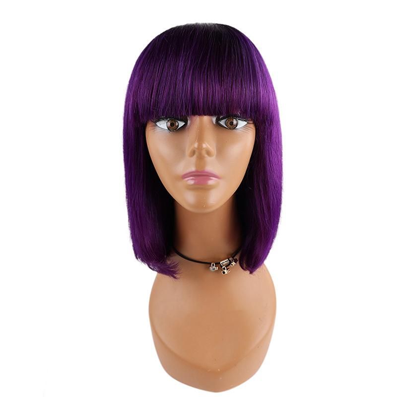 Cheap Price Colored 100% Human Hair Bob Wigs