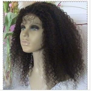 Indian Remy Human Hair Afro Curl Full Lace Wig