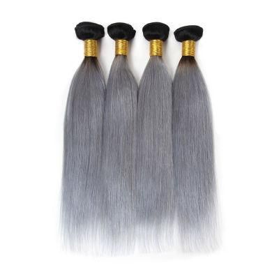 Wholesale 100% Human Hair Chinese Virgin Remy Hair Extension 1b/Gray
