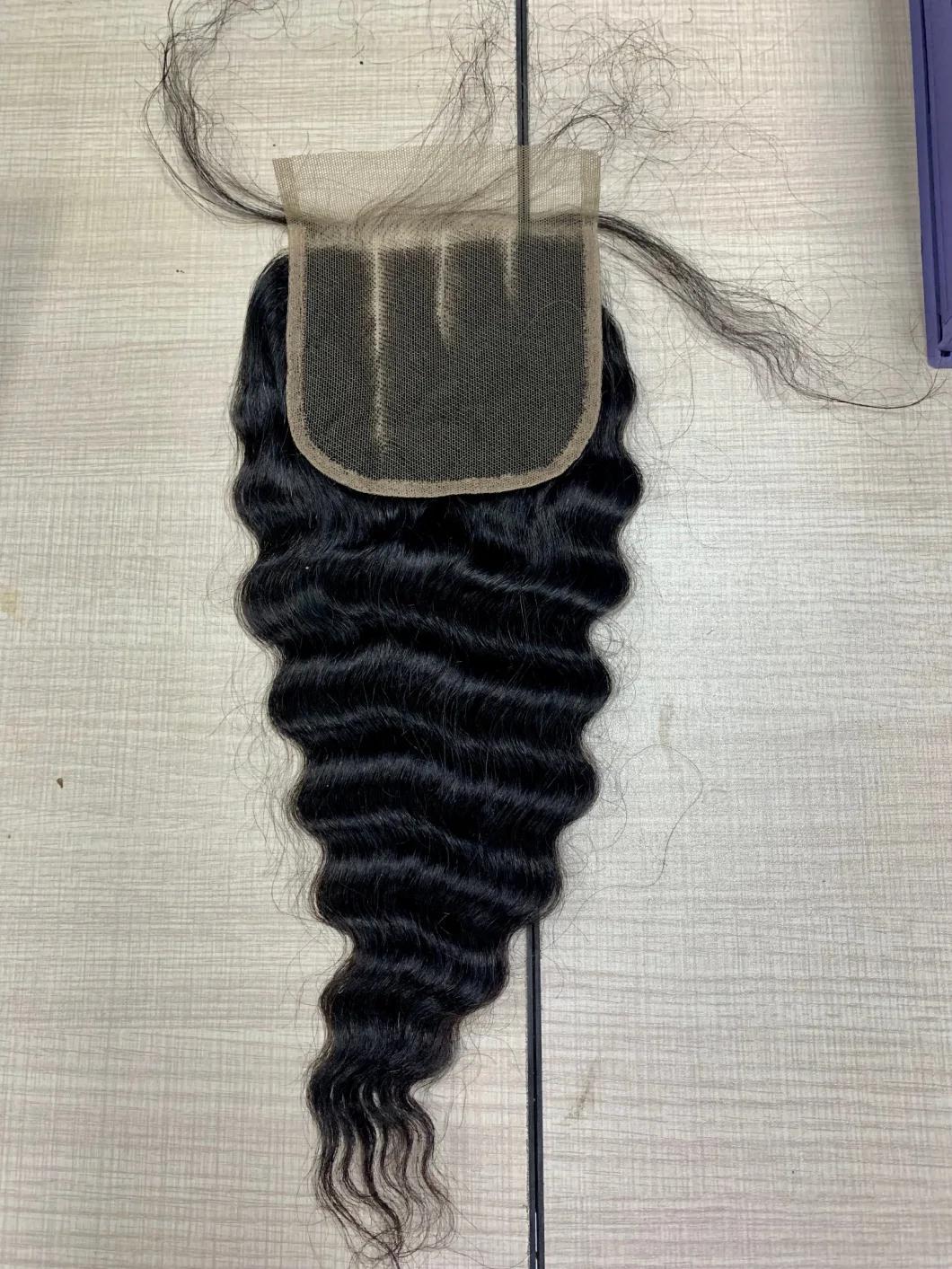 Good Quality Lace Closure Wigs Packet Hair with Human Hair Closure