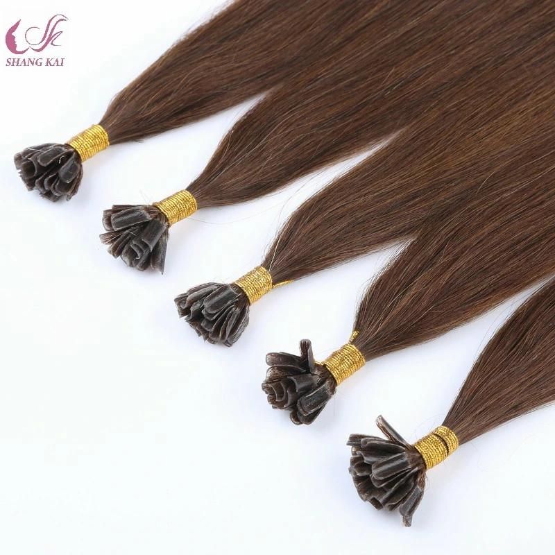 High Quality Nail Hair Extensions U Tip Human Hair Extension Sale Italian Keratin Pre Bonded Remy Hair