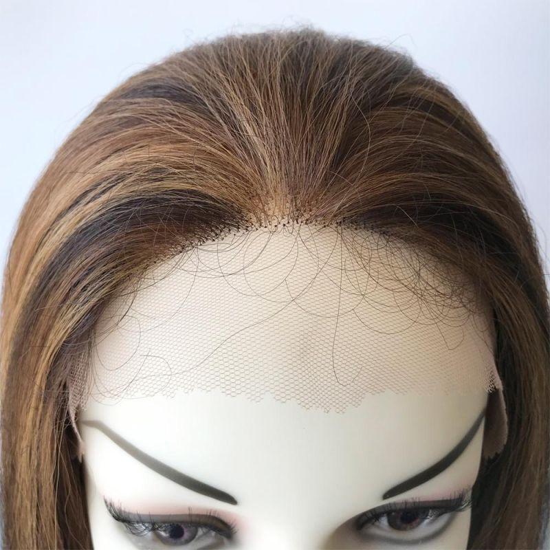 Wholesale Good Quality Full Handtied Long Hair Synthetic Lace Front Wigs with Baby Hair 613