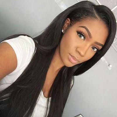 8A Silky Straight Human Hair Virgin Hair Weave Bundles Black Color