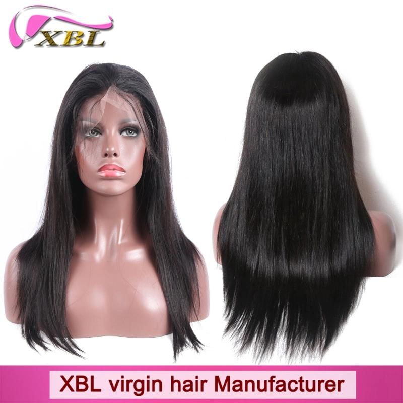 100% Virgin Human Hair Elegant Straight Full Lace Wig