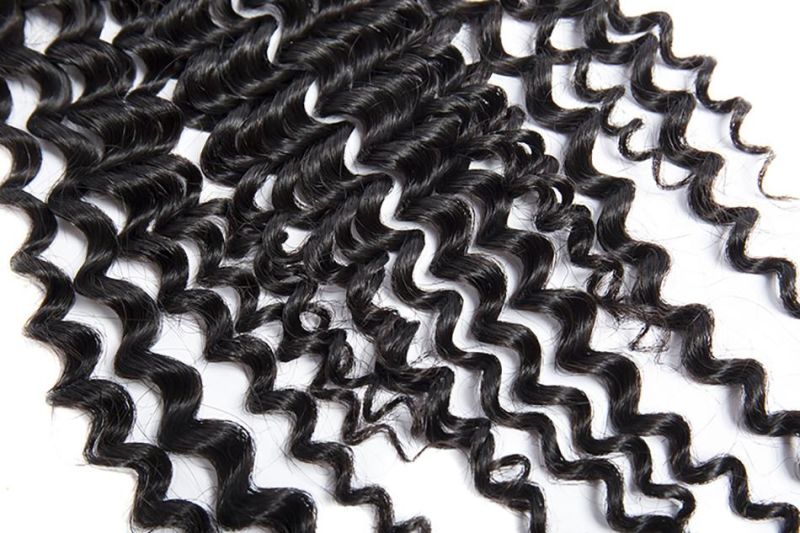 4X4 5X5 Deep Wave Lace Closure 13X4 13X6 Transparent Lace Frontal Closure Peruvian Curly Human Hair 360 Lace Frontal Factory Made Hair Wholesale