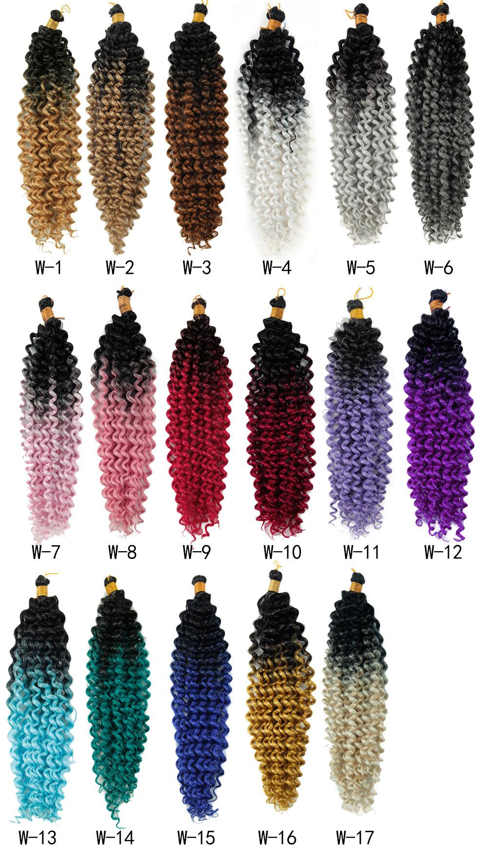 Two-Tone Color Water Wavy Bulk Synthetic Hair Extension Senegalese Twist Crochet Braid Chinese Dreadlocks