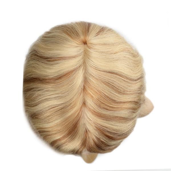 Lw6138 Full French Lace Human Hair Wig with Spot Color Hair Replacement for Women
