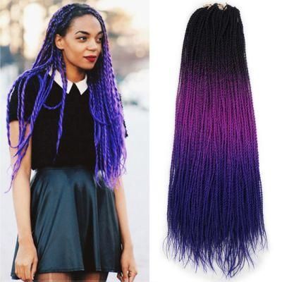 24 Inch 20 Strands Synthetic Hair for Braiding Black Passion Spring Twist Hair Ombre Braids Senegalese Twist Hair