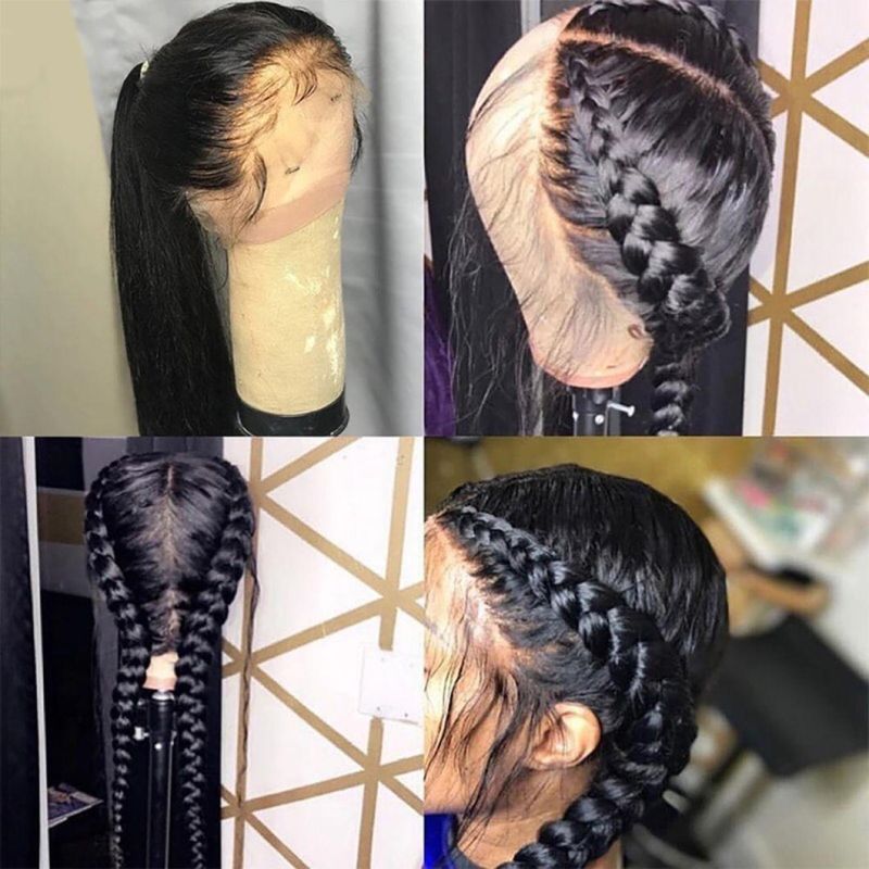 Full Lace Human Hair Wigs Transparent Straight Lace Front Wig 13X6 Lace Front Wigs Brazilian 4X4 Closure Wig Braided Hair for Women
