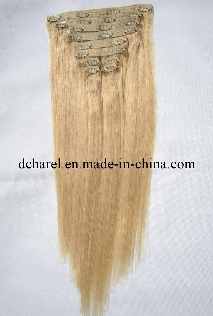 Good Quality Silk Straight Synthetic Hair Clips in Hair Extensions