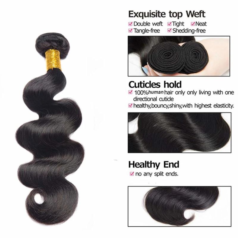 10A Body Wave Bundles Human Hair 14inch Bundles Unprocessed 100% Brazilian Virgin Hair Weave Bundles Human Hair Bundles Remy Human Hair Extensions