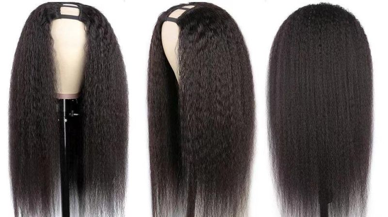 Brizillian Highlight Ombre Human Hair U Part Wig, Virgin U Part Hair Wigs, Yaki U Part Wig