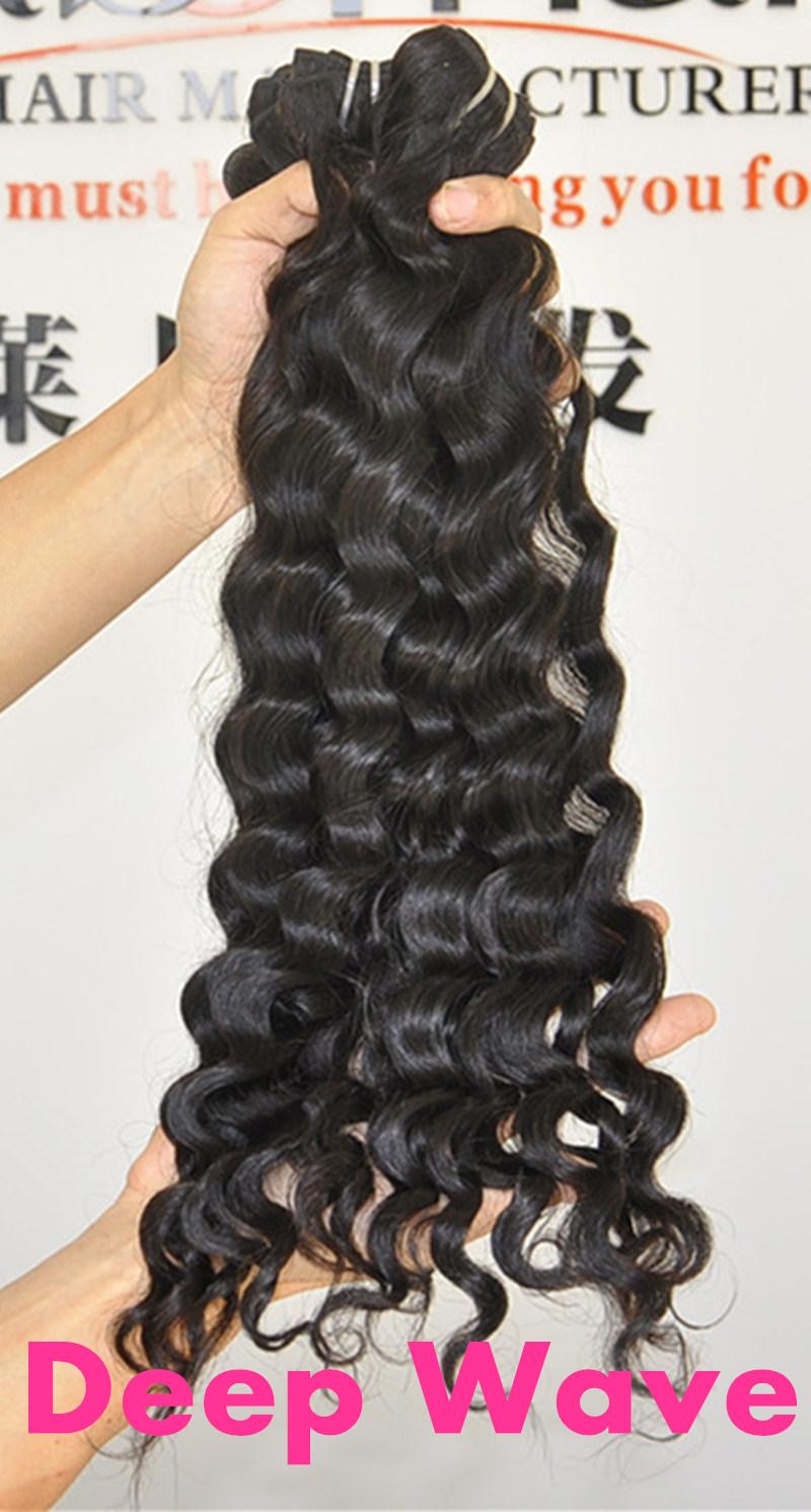 New Styles Natural Human Hair Weave Deep Wave Brazilian Virgin Hair Extensions Lbh 102