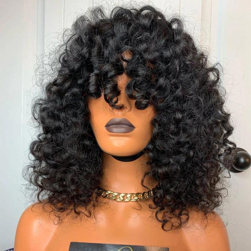 Kbeth Machine Made Curly Wig for Women 2022 Spring Fashion Style Short 16 Inch Cheap Price Human Hair Wigs Wholesale