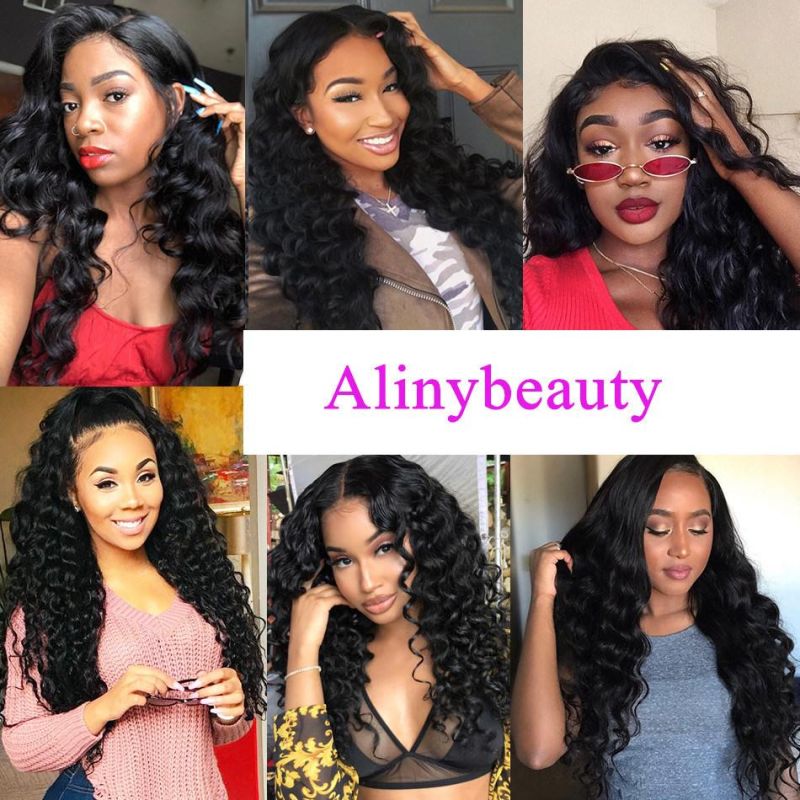 Alinybeauty 100% Virgin Human Hair Jerry Curly Lace Front Wig