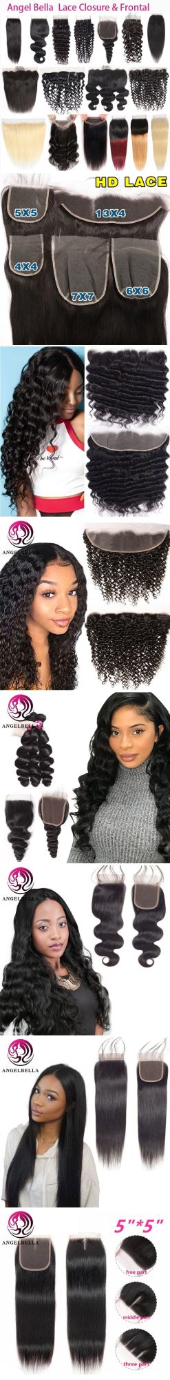 4X4 5X5 13X4 13X6 Naturel Human Hair Blend Bundles with Lace Closure Frontal Set HD Lace Front Closures Straight